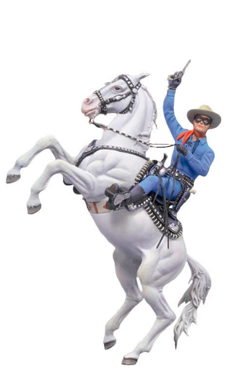 Andrea Miniatures 54mm Clayton Moore (Lone Ranger) & Horse SGF156